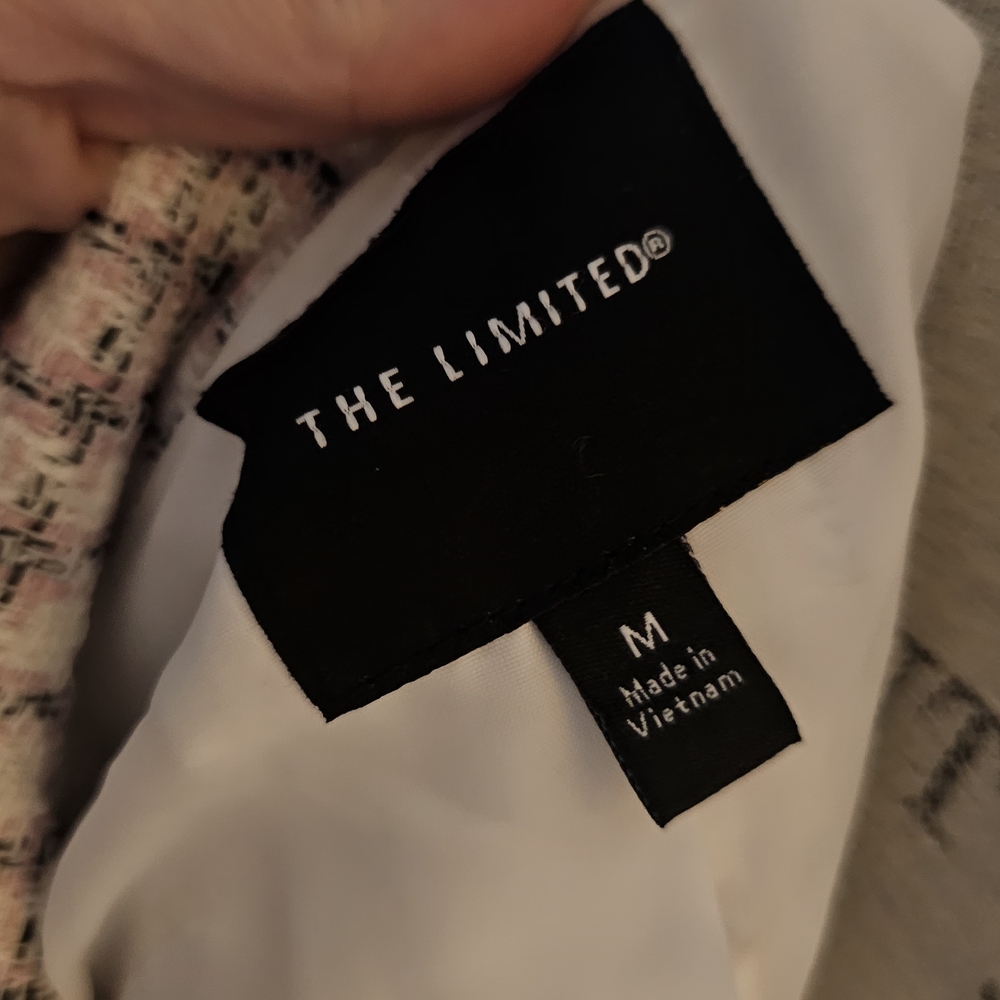 The Limited Pink, Black, and White Houndstooth Blazer - Picture 2 of 4